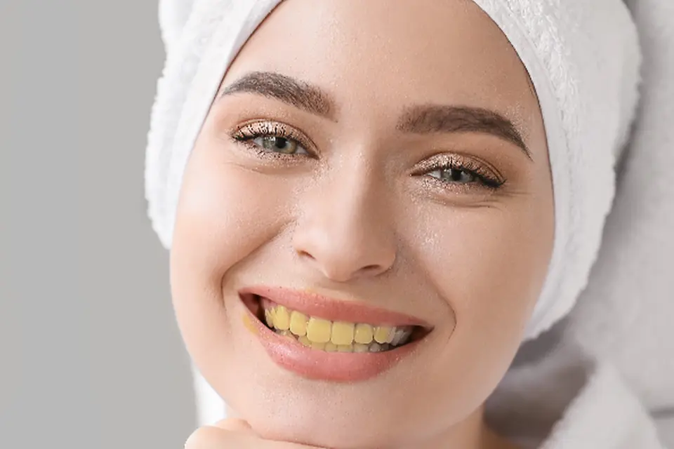 Illustration: before whitening (edited stock photo)